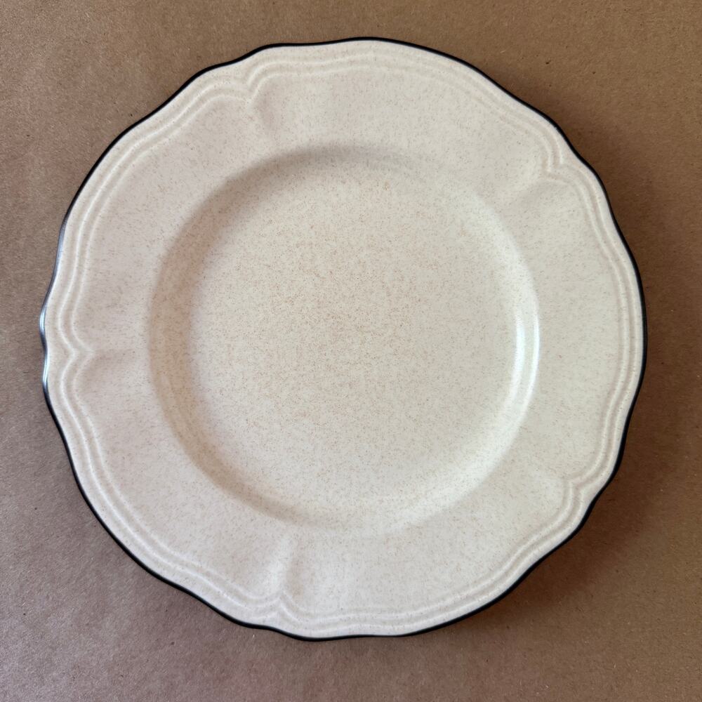 Vintage Hearthside Ironstone Salad Plate 4558 – Scalloped Speckled Stoneware